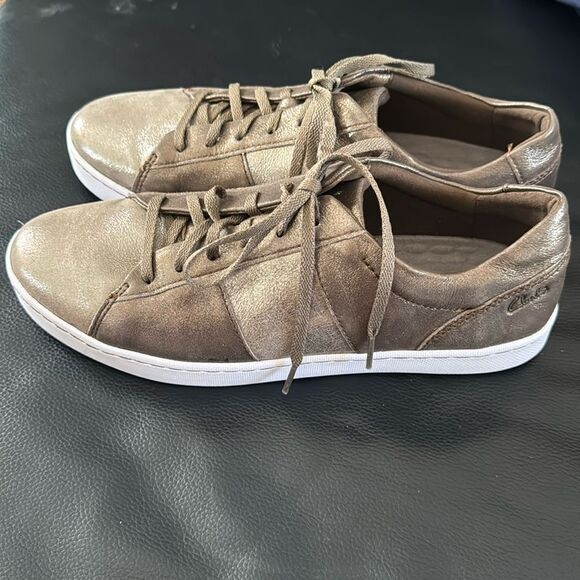 Collection by Clarks Pawley Rilee Metallic Leather Sneakers - Picture 5 of 6